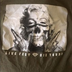 Olive Green “ Live Fast Die Young “ Shirt